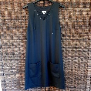C by Cato Lace Up Mini Tank Dress Black Size S